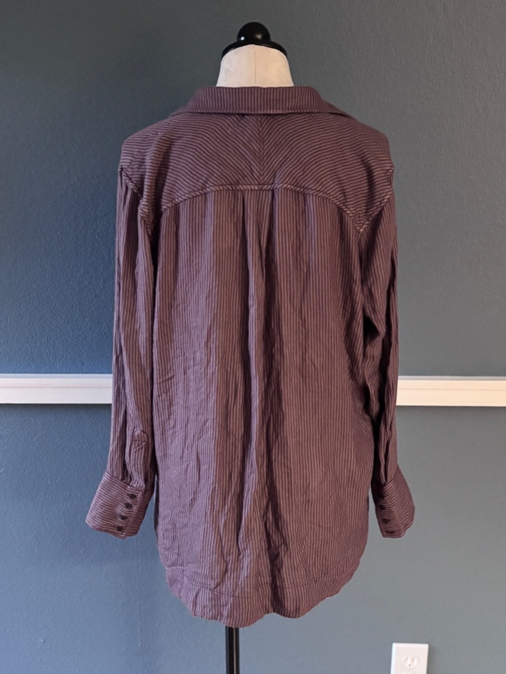 Free People On The Road Striped Tunic in Cranberry Size Small NWT - Picture 6 of 12